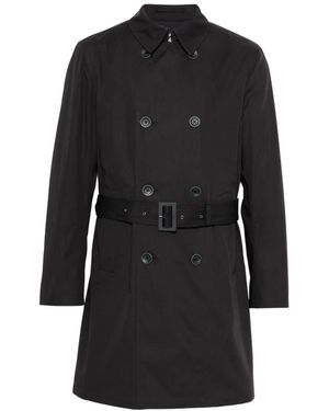 Herno Double-Breasted Coats - Black