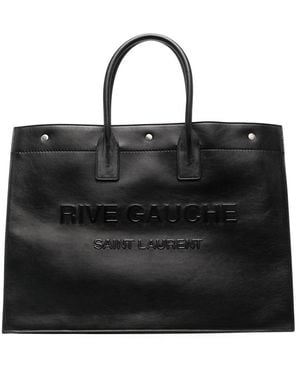Saint Laurent Large Rive Gauche Tote Bag - Black