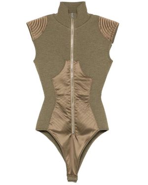 Jean Paul Gaultier Ribbed-Knit Body - Natural