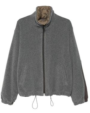 Magliano Contrast-Panel Zip-Up Jacket - Grey