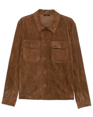 Tom Ford Leather Shirt Jacket - Brown