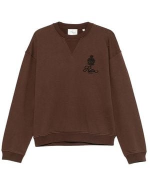 FRAME x Ritz Paris The Ritz Embroidered Sweatshirt - Brown