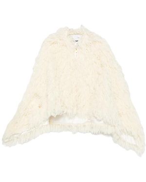DARKPARK Christy Fringed-Detail Cape - Natural