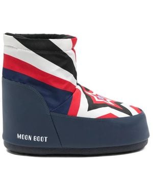 Moon Boot Mb Icon Low Nolace Comet Star-Print Boots - Blue
