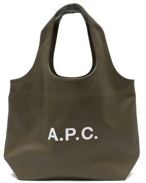 A.P.C. A. P.C. Logo Shoulder Bag - Green