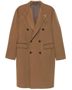 Tagliatore Double-Breasted Coats - Brown