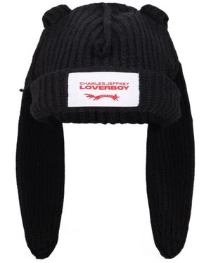 Charles Jeffrey Chunky Rabbit Beanie - Black