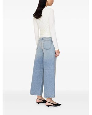 Anine Bing Bray Draped Long-Sleeve Top - Blue