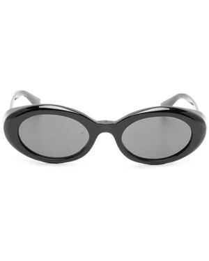 Miu Miu Oval-Frame Sunglasses - Gray