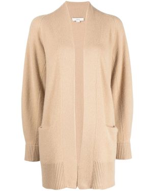 Vince Ribbed-Trim Cashmere Cardigan - Natural