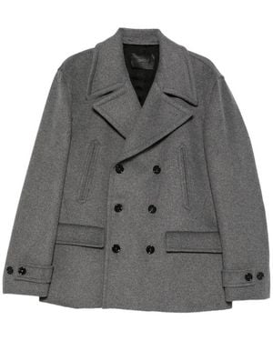 Dondup Double-Breasted Pea Jacket - Gray