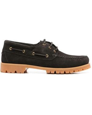 VINNY'S Aztec Boat Shoes - Black