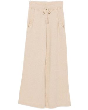 7 For All Mankind Drawstring-Waist Wide-Leg Trousers - Natural