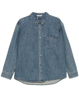 Low Classic Faded-Effect Denim Shirt - Blue