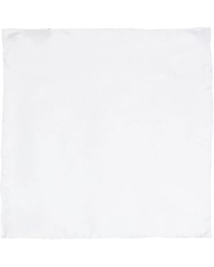 Lady Anne Square-Shape Silk Pocket Square - White
