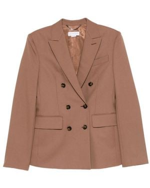 Stella McCartney Double-Breasted Wool Blazer - Brown