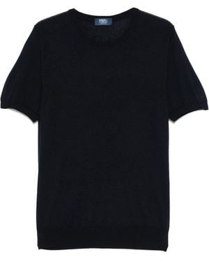 Fedeli Fine-Knit T-Shirt - Black