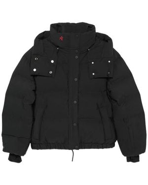 Perfect Moment Veste De Ski Moment À Capuche Et Logo Imprimé - Black