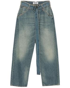 DARKPARK Belted Wide-Leg Jeans - Blue