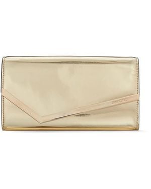 Jimmy Choo Emmie Leather Clutch Bag - Natural