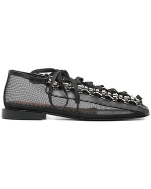 Toga Mesh Flat Pumps - Black