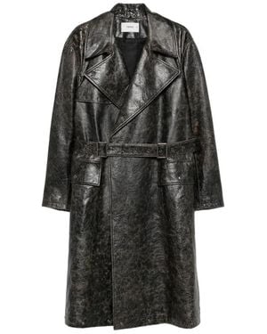 Fendi Leather Trench Coat - Black