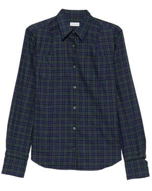 Dries Van Noten Tartan-Check Button-Up Shirt - Blue