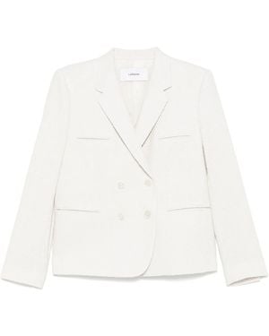 Lardini Double-Breasted Blazer - White