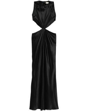 Saint Laurent Cut-Out Twist-Front Dress - Black