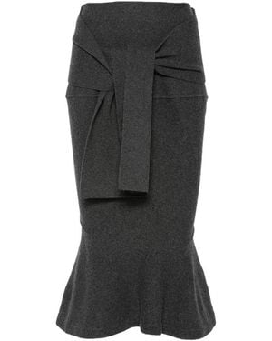 Jacquemus The Fiocco Tie-Fastening Flounce-Hem Skirt - Black