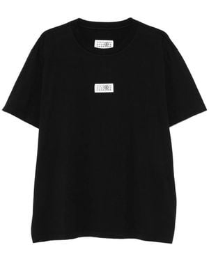 MM6 by Maison Margiela Logo-Patch T-Shirt - Black