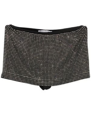 Alexander Wang Crystal-Embellished Shorts - Black