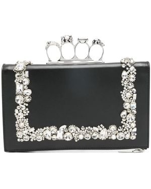 McQueen Knuckle Clutch Bag - Black