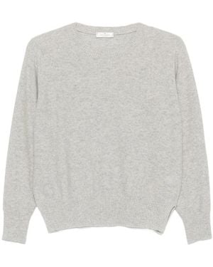 Panicale Cashmere Sequin-Embellished Side-Slit Jumper - Grey