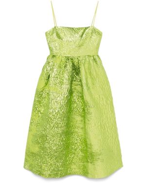 Stine Goya Voluminous Gathered Midi Dress - Green