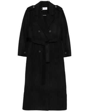 The Dynamis Studio Double-Breasted Belted Coat - Black