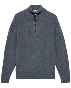 JW Anderson Wool-Organic Cotton Knit Jumper - Blue