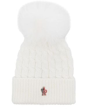 Moncler Pompom Beanie - White