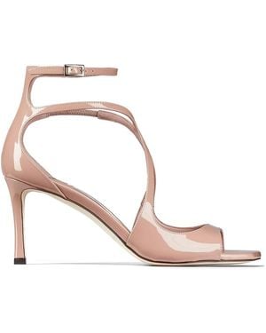 Jimmy Choo Azia 75Mm Patent-Leather Sandals - Pink