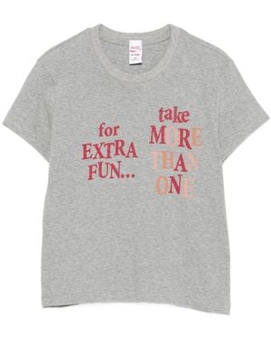 RE/DONE X Coca Cola Slogan-Print T-Shirt - Grey