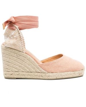 Castañer Tie Ankle Espadrilles - Pink