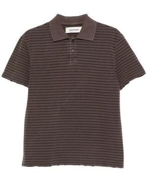 Tonywack Striped Polo Shirt - Brown