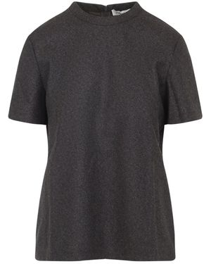 Carven Bl206 Short Sleeves Blouse Top in White | Lyst