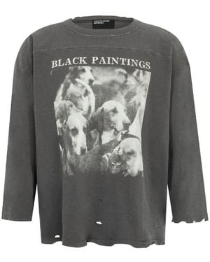Enfants Riches Deprimes Distressed Graphic-Print T-Shirt - Grey
