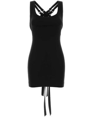 The Attico Scoop Neck Mini Dress - Black
