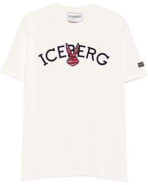 Iceberg Logo-Embroidered T-Shirt - White