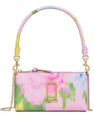 Marc Jacobs The Blurred Floral Snapshot Convertible Floral Shoulder Bag - Pink