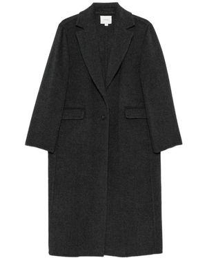 Vince Single-Breasted Coat - Black
