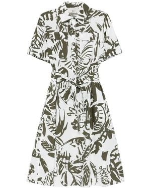 Antonelli Liam Floral-Print Midi Dress - White