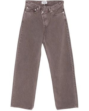 Agolde Criss-Cross Straight-Leg Jeans - Brown